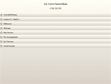 Tablet Screenshot of aecarterfuneralhome.com